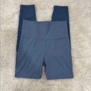 Vuori Two-Tone High-Waist Leggings - Slate Blue🌸